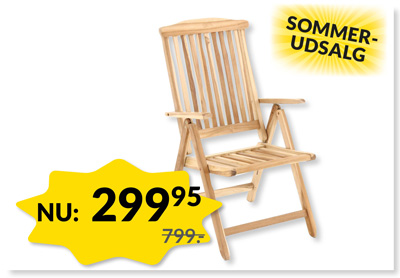 GRANADA TEAK POSITIONSSTOL - SOMMERUDSALG